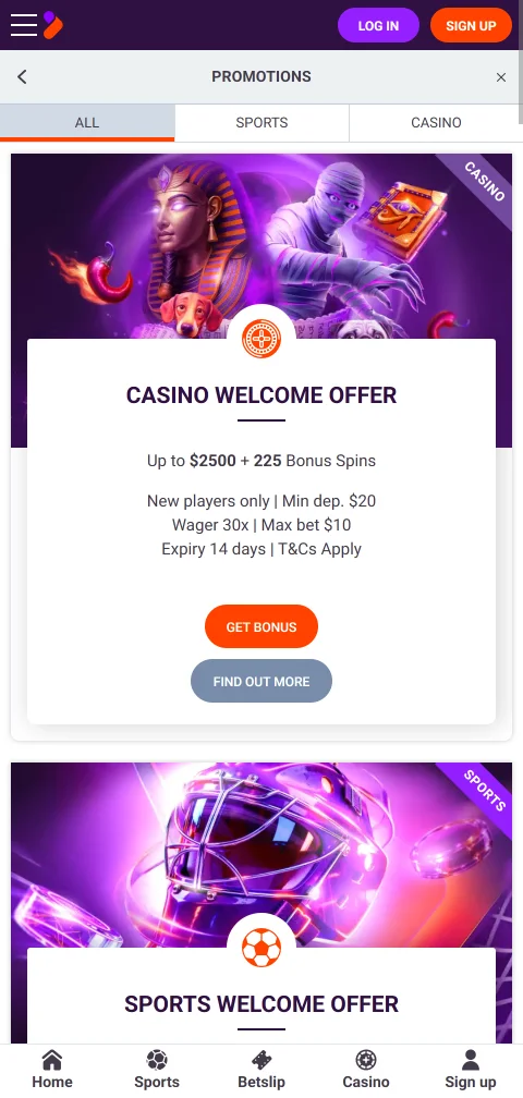 Estnische EMTA-Lizenznummern von Tonybet Casino in der mobilen Fußzeile