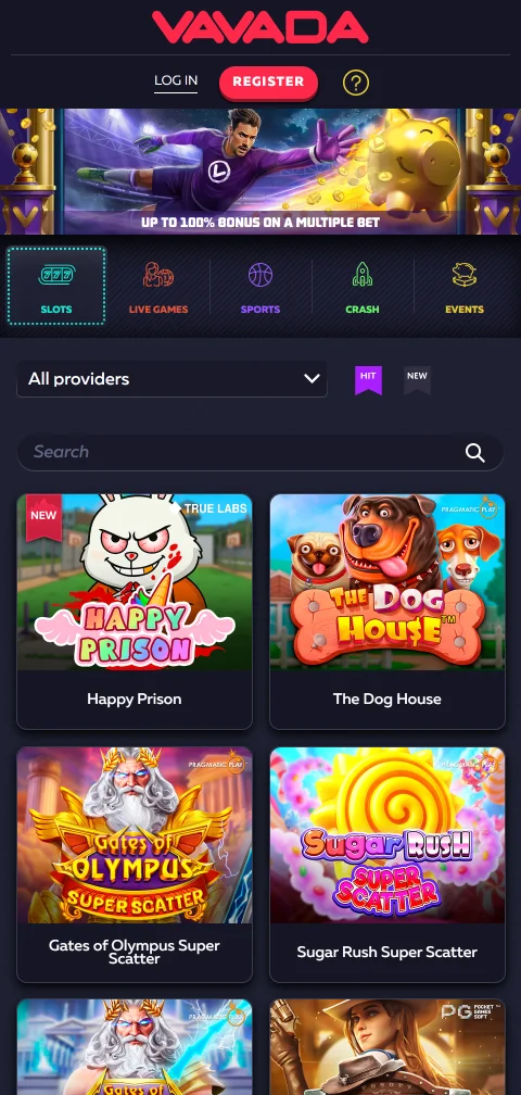 Vavada Casino mobile Version mit Android-App und Spielauswahl am Smartphone