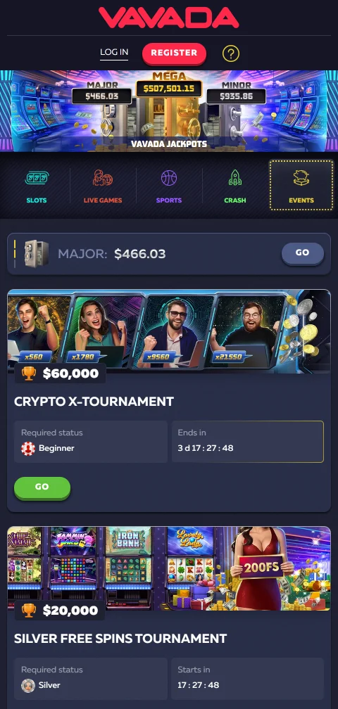 Vavada Casino Kasse mit Krypto-, Karten- und E-Wallet-Zahlungen am Handy