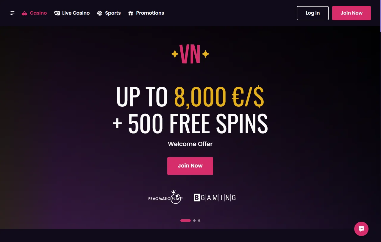Überblick über VegasNow mit über 19.000 Spielen für Spieler aus Österreich