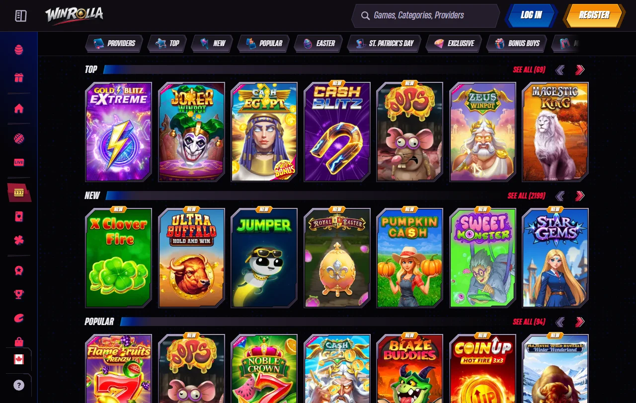 Willkommenspaket von WinRolla Casino mit bis zu 8.000 € über vier Einzahlungen