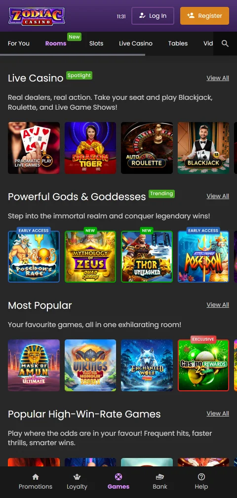 Lizenzangaben von Zodiac Casino mit MGA-Nummer und Hinweisen zum Spielerschutz